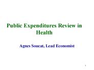 Public Expenditures Review in Health