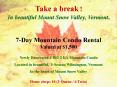 7Day Mountain Condo Rental PowerPoint PPT Presentation