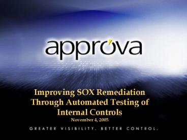 Improving SOX Remediation