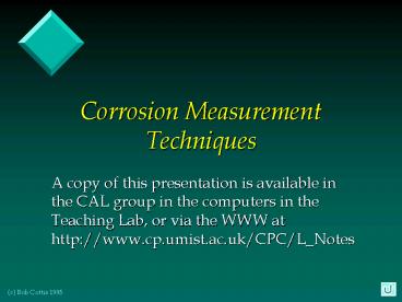 Corrosion Measurement Techniques