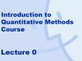 Introduction to Quantitative Methods Course PowerPoint PPT Presentation