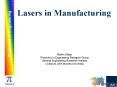 Lasers in Manufacturing PowerPoint PPT Presentation