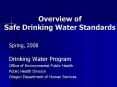 Overview of Safe Drinking Water Standards PowerPoint PPT Presentation