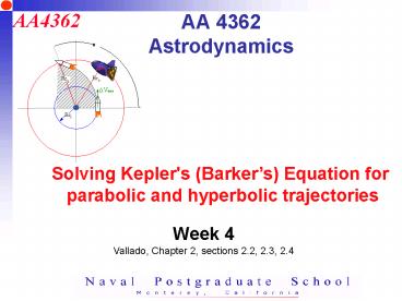 AA 4362 Astrodynamics