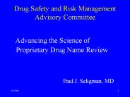 Drug Safety and Risk Management Advisory Committee