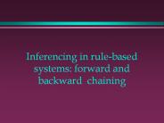 Inferencing in rule-based systems: forward and backward chaining