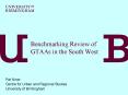 Benchmarking Review of GTAAs in the South West PowerPoint PPT Presentation
