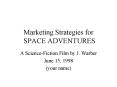 Marketing Strategies for SPACE ADVENTURES PowerPoint PPT Presentation