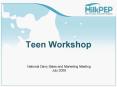 Teen Workshop PowerPoint PPT Presentation