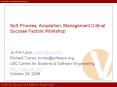 SoS Process, Acquisition, Management Critical Success Factors Workshop PowerPoint PPT Presentation