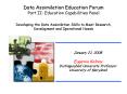 Data Assimilation Education Forum Part II: Education Capabilities Panel PowerPoint PPT Presentation