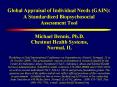 Global Appraisal of Individual Needs GAIN: A Standardized Biopsychosocial Assessment Tool PowerPoint PPT Presentation