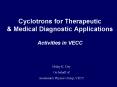 Cyclotrons for Therapeutic