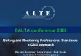 EALTA%20conference%202005%20Setting%20and%20Monitoring%20Professional%20Standards:%20a%20QMS%20approach%20Piet%20van%20Avermaet,%20Henk%20Kuijper,%20Nick%20Saville%20ALTE%20Code%20of%20Practice%20Working%20Group PowerPoint PPT Presentation