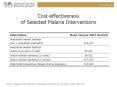 Costeffectiveness of Selected Malaria Interventions PowerPoint PPT Presentation