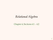 Relational Algebra
