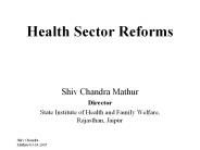 Health Sector Reforms
