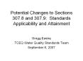 Potential Changes to Sections 307.8 and 307.9: Standards Applicability and Attainment PowerPoint PPT Presentation