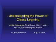 Understanding the Power of Clause Learning