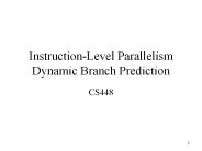 Instruction-Level Parallelism Dynamic Branch Prediction