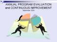 ANNUAL PROGRAM EVALUATION and CONTINUOUS IMPROVEMENT September 2004 PowerPoint PPT Presentation