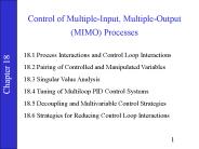 Control of Multiple-Input, Multiple-Output (MIMO) Processes