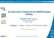 An Execution Framework for MARTE-based Models