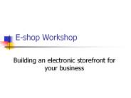 E-shop Workshop