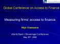 Global Conference on Access to Finance PowerPoint PPT Presentation