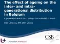 The effect of ageing on the inter and intragenerational distribution in Belgium PowerPoint PPT Presentation