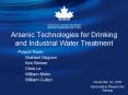Arsenic Technologies for Drinking and Industrial Water Treatment PowerPoint PPT Presentation
