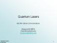 Quantum Lasers, M. Momeni PowerPoint PPT Presentation