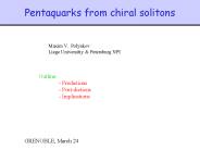 Pentaquarks from chiral solitons