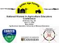 National Women in Agriculture Educators Conference PowerPoint PPT Presentation