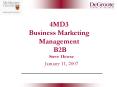 4MD3 Business Marketing Management B2B PowerPoint PPT Presentation