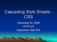 Cascading Style Sheets CSS PowerPoint PPT Presentation