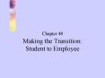 Making the Transition: Student to Employee PowerPoint PPT Presentation