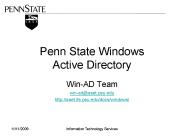 Penn State Windows Active Directory
