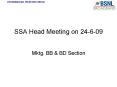 SSA Head Meeting on 24609