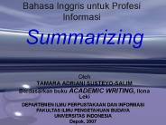 Bahasa Inggris untuk Profesi Informasi