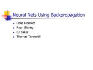 Neural Nets Using Backpropagation