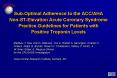 SubOptimal Adherence to the ACCAHA NonSTElevation Acute Coronary Syndrome Practice Guidelines for Pa PowerPoint PPT Presentation