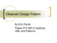 Observer Design Pattern
