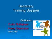 Secretary Training Session