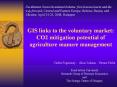 GIS links to the voluntary market: CO2 mitigation potential of agriculture manure management PowerPoint PPT Presentation