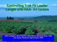 Controlling True Fir Leader Length with NAA- An Update