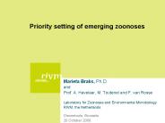 Priority setting of emerging zoonoses