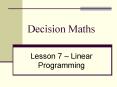 Decision Maths PowerPoint PPT Presentation