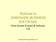 Welcome to SERENADE BUSINESS SOFTWARE