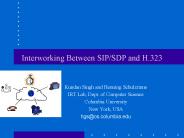 Interworking Between SIP/SDP and H.323